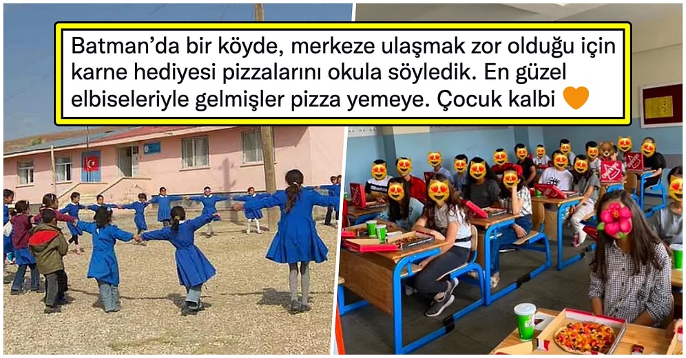 Daha Önce Hiç Pizza Yemeyen Öğrencilere Jest Yaparak Kutlama Havası Yaratan Öğretmen Kalbinizi Eritecek