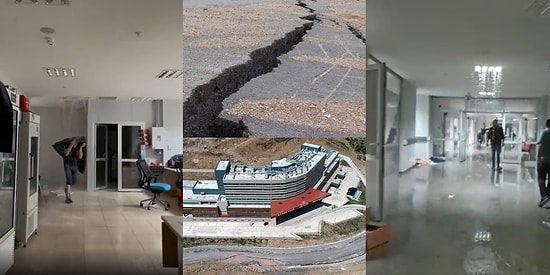 2021 Yılında Açılıp Çatlak Zemine İnşa Edildiği İddiasıyla Gündem Olan Gümüşhane Devlet Hastanesi'ni Su Bastı