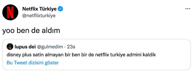 Veee Netflix'ten harika bir yanıt geldi. 😅