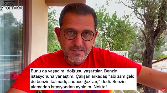 Benzin Alamayan Fatih Portakal İsyan Etti: "Abi Zam Geldi de Benzin Kalmadı"