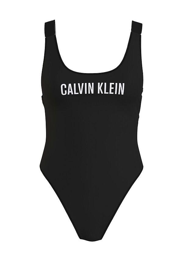 15. Calvin Klein Kadın Siyah Baskılı Mayo