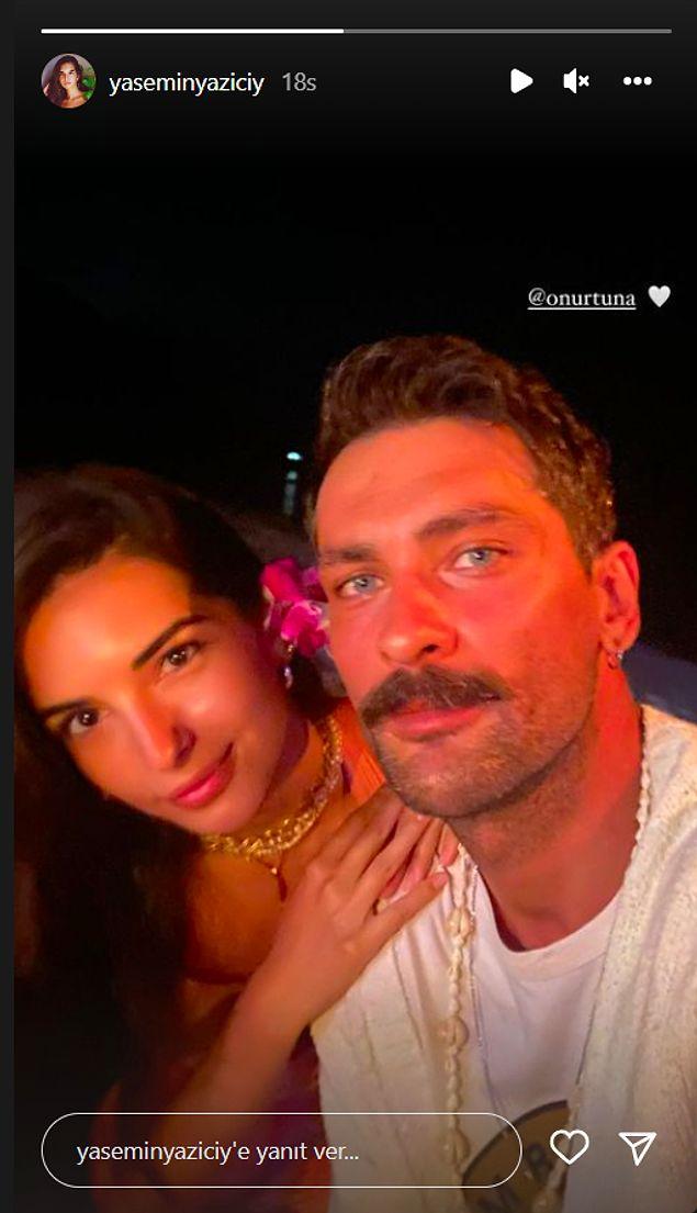 İkili birlikteliklerini, Yasemin Yazıcı'nın sosyal medya hesabı üzerinden paylaştığı fotoğraf ile duyurdu. Fotoğrafa Onur Tuna'yı etiketleyip "🤍" emojisi koyan Yazıcı, ilişkilerini bu fotoğraf ile duyurdu.