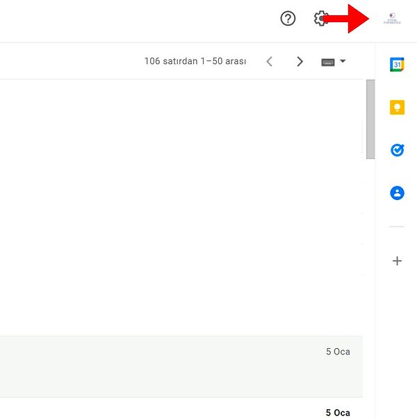 İlk olarak giriş yaptığımız hesabın sağ üst köşede olan fotoğrafının üzerine tıklıyoruz.