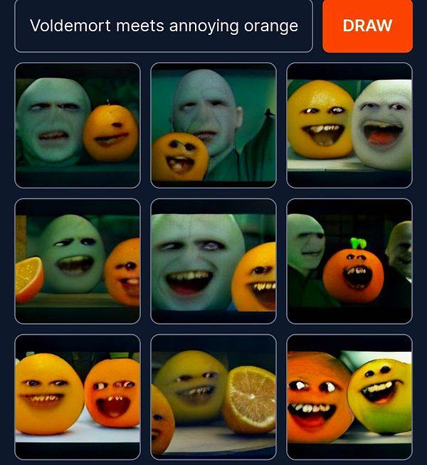 14. "Voldemort gıcık portakalla tanışıyor"