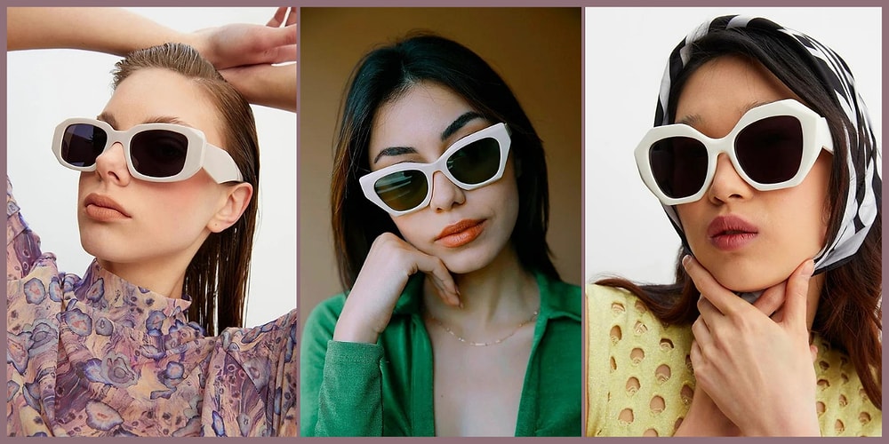 2022 Yaz Trendi Beyaz Güneş Gözlüğü Çeşitleri