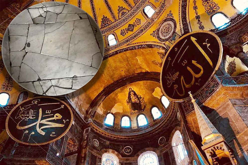 Ayasofya'da Tahribat Sürüyor: 'Tarihi Mermerler Birçok Yerinden Kırıldı'