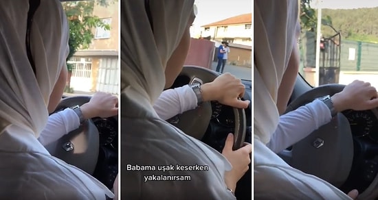 Araba Kullanmayı Öğrendiği Sırada Kaldırımdaki Erkeklere Baktığı İçin Babasından Azar İşiten Genç