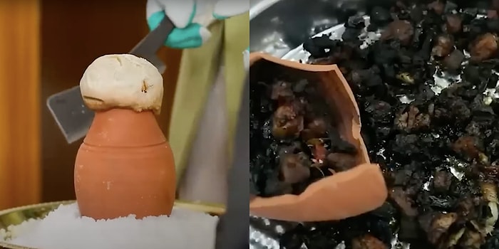 Yemekteyiz'de Testi Kebabını Bi' Miktar Fazla Pişiren Yarışmacının Misafirlerine Adeta Kül Servis Ettiği Anlar