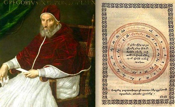 Gregoryen takvimine geçiş! 1582 yılında aynı zamanda bilimle de yakında ilgilenen Papa XIII. Gregorius 1 yılı 365 gün ve 6 saat olarak belirledi.