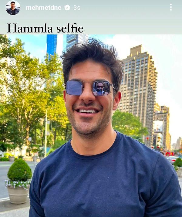 Aşk dolu paylaşımlarıyla sosyal medyada sık sık konuşulan çiftimizden Mehmet Dinçerler, eşi Hadise ile fotoğrafını "Hanımla selfie" notuyla paylaştı.