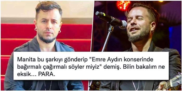 Ünlü Şarkıcı Emre Aydın'dan Manitasıyla Beraber Konserine Gelmek İsteyen Parasız Hayranına Büyük Jest!