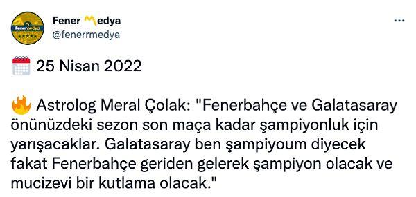 Meral Çolak'ın 25 Nisan 2022'de yaptığı iddia edilen açıklamada şunlar yazılmıştı: