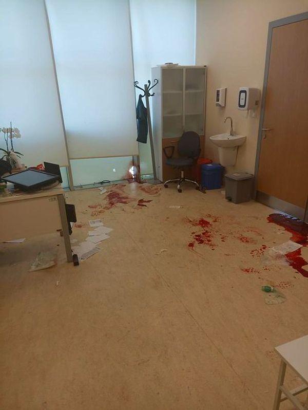 Cinayetin ardından merhum doktorun odasının son hali ise kan dondurdu.