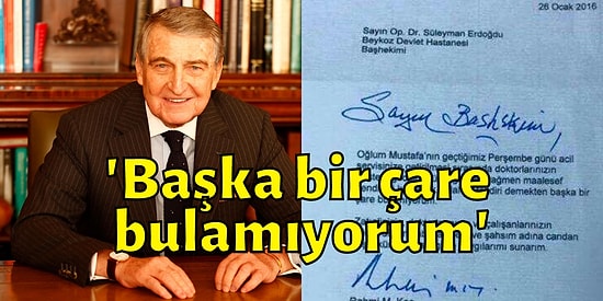 Rahmi Koç'un Oğlu Mustafa Koç'a Müdahale Eden Hastaneye Yazdığı Mektup Yeniden Gündemde