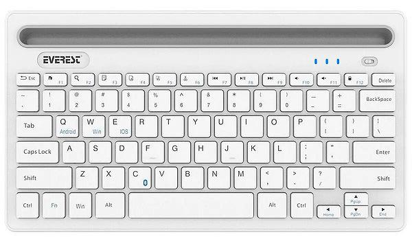 1. Everest beyaz ultra ince şarjlı klavye.