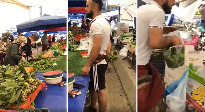 Seçmece Biber Satan Pazarcının Yaşlı Müşterisine Yaptığı İyiliği Görünce Gününüz Güzelleşecek