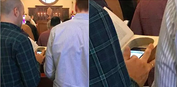 7. "Была сегодня в церкви и видела этого парня, который вырезал половину Библии, положил туда телефон и листал Инстаграм, пока все пели!"