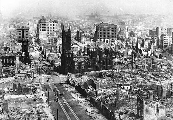 19. 1906 yılında gerçekleşen büyük San Francisco depreminin etkisi:
