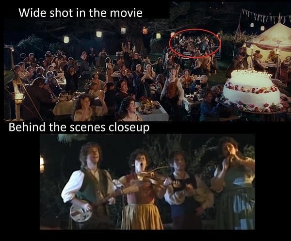13. The Fellowship of The Ring'de, Pippin'in tanıtımından önce Bilbo'nun partisinde grupta çalarken görebilirsiniz. Billy Boyd, bu bilgiyi bir röportajda paylaştı.