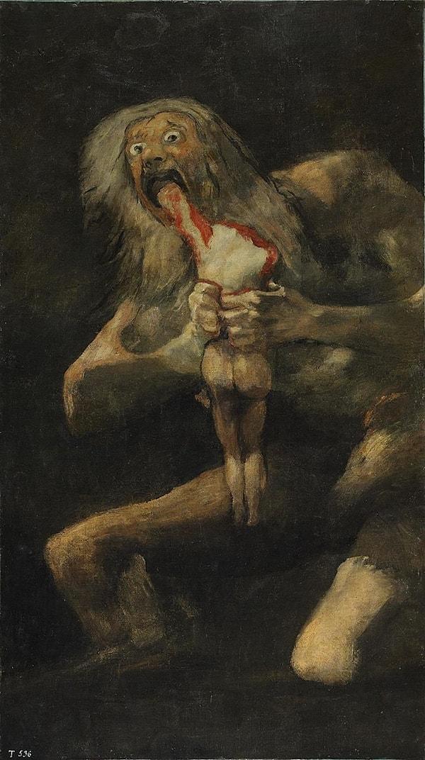 2. Francisco Goya - Oğlunu Yiyen Satürn (1819–1823)