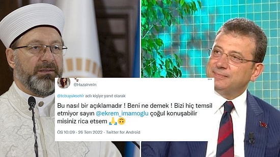 Ekrem İmamoğlu’ndan Ali Erbaş Çıkışı: ‘Beni Temsil Etmiyor’