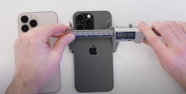 iPhone 14 Pro Max'in kasası iPhone 13 Pro Max ile tamamen aynı boyutlarda.