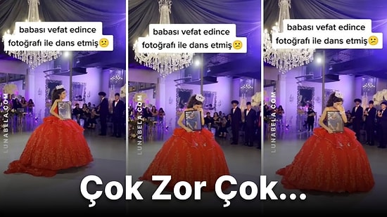 Babası Vefat Ettiği İçin Düğünde Fotoğrafı ile Dans Eden Gelinin Duygu Dolu Anları