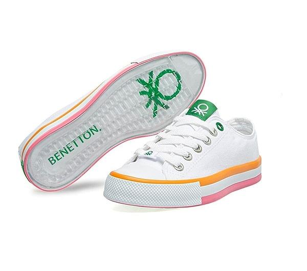 3. Benetton kadın beyaz ayakkabı