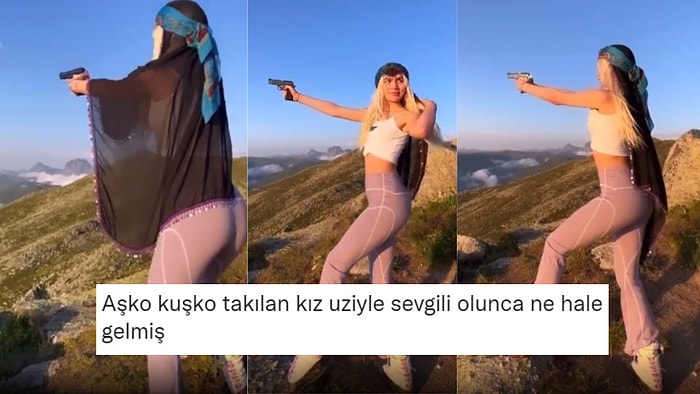 Aleyna Tilki'nin Karadeniz Yaylalarında Atış Talimi Yaptığı Videoya Yapılan Efsane Benzetmeler