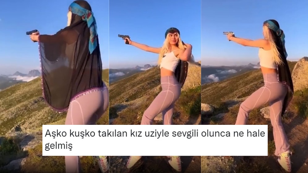 Aleyna Tilki'nin Karadeniz Yaylalarında Atış Talimi Yaptığı Videoya Yapılan Efsane Benzetmeler