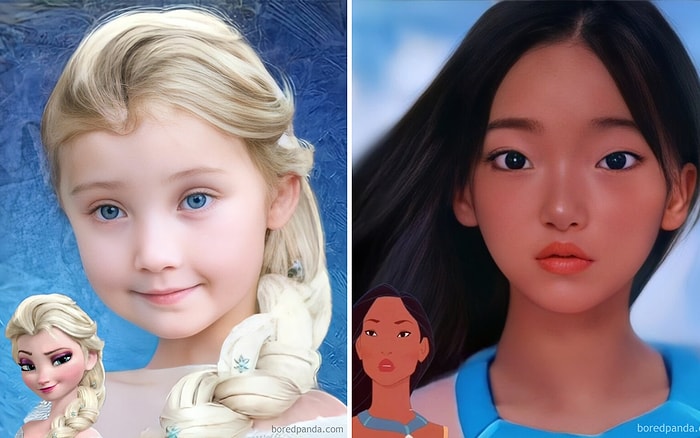 Искусственный интеллект показал, как бы выглядели 13 принцесс Диснея в детстве в реальности