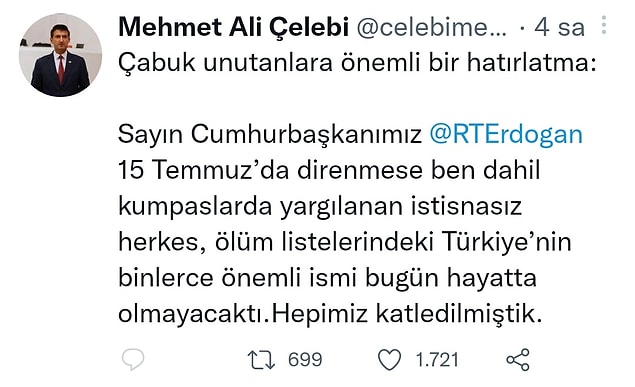 'Erdoğan olmasaydı hepimiz katledilmiştik'