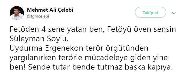 Geçmişte sert ifadelerle İçişleri Bakanı Süleyman Soylu ve iktidarı eleştirmişti👇