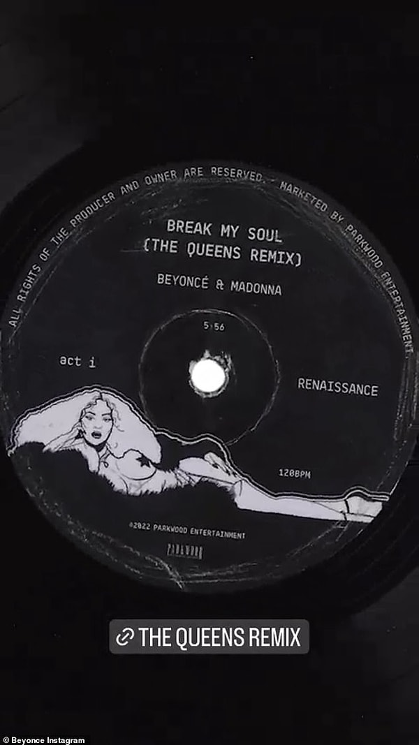 Песню под названием Break My Soul (ремикс The Queen) можно приобрести на веб-сайте Бейонсе за 1,29 доллара. Бейонсе уже исполнила ремиксы на песню Break My Soul с Will.I.Am, Терри Хантер, Хани Дижон и Нита Авианс.