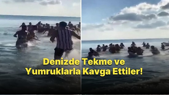 Büyükçekmece'de Denizdeki İki Grup Arasında Kavga Çıktı: Ortalık Savaş Alanına Döndü
