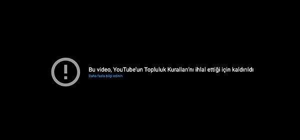 YouTube, Topluluk Kuralları'nı ihlal ettiği için Galbreath’in videosunu kaldırıldı.