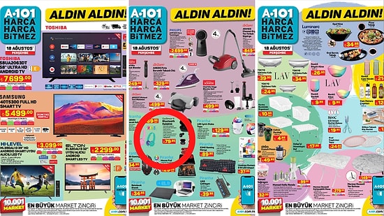 18 Ağustos 2022 A101 Aldın Aldın Kataloğu