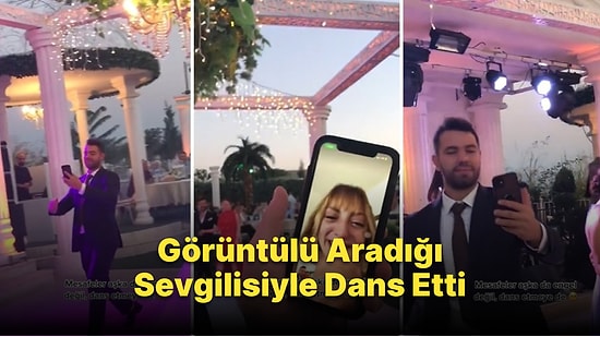 Düğüne Katılamayan Sevgilisini Görüntülü Arayarak Dans Eden Adam