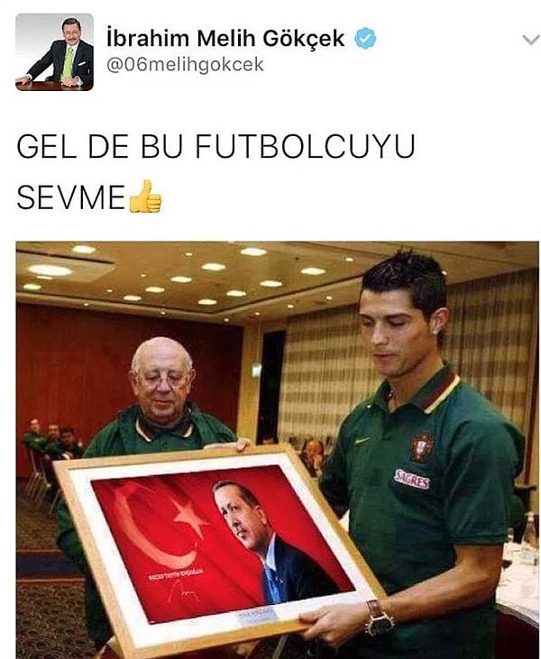 Geçtiğimiz yıllarda da Ronaldo üzerinden trollenen Gökçek'in bu seferki adresi Beşiktaş'ın eski golcüsü Aboubakar'dı.