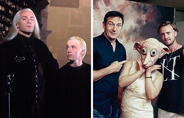 1. Lucius ve Draco Malfoy'u canlandıran Jason Isaacs ve Tom Felton