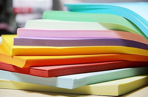 5. Notlarınızı rengarenk kağıtlara yazmak için renkli fotokopi kağıdı..