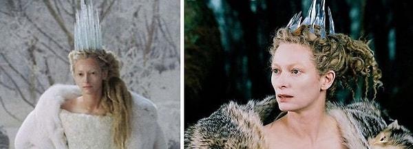 14. 'Narnia Günlükleri: Aslan, Cadı ve Dolap' filminde Beyaz Cadı'nın gücü azaldıkça kafasındaki buzlar da eriyor!