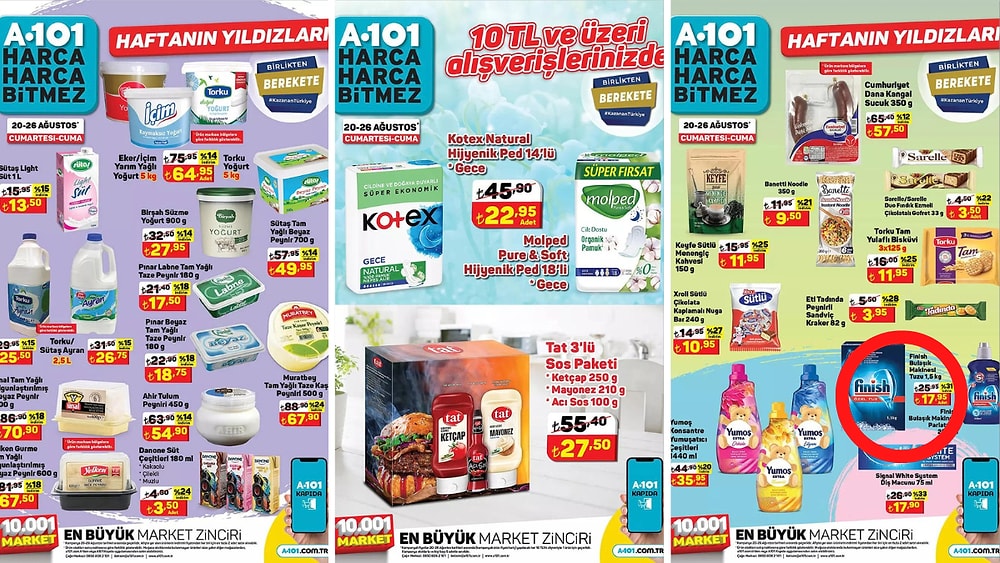 20 - 26 Ağustos 2022 A101 Haftanın Yıldızları Kataloğu