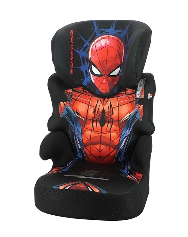 9. Çocuklarınızın rahatça arabada oturmasını sağlayacak örümcek adam baskılı oto koltuğu...