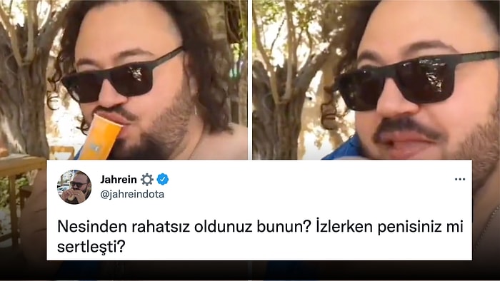 Dondurma Yalarken "Çıkmıyor Bu Sünnetsiz" Diyen Jahrein, Söz Konusu Videodan Rahatsız Olanlara Tepki Gösterdi