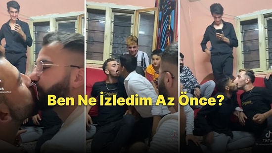 Erkekler Bir Araya Gelince Ne Mi Yapıyor? Dudaktan Dudağa Kredi Kartı Verme Oyunu Oynayan Erkekler