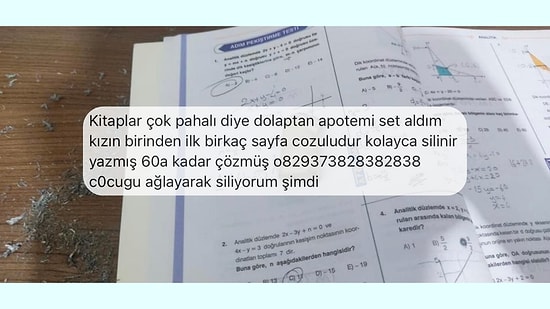 Yurttan Öğrencilik Manzaraları: Çözülmüş Test Kitapları Silinip Yeniden Kullanılıyor
