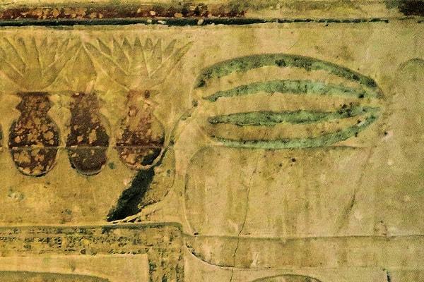 Karpuzun ilk resimlerine ve belgelerine ise Antik Mısır'da ulaşıyoruz. 4000 yıldan daha eski Mısır mezarlarında hem karpuz hem de karpuzun tohumlarının resmedildiğini görmekteyiz. İlk zamanlarda yabani karpuzların şekli yuvarlaktan ziyade resimde de görüldüğü üzere daha çok elipsti.