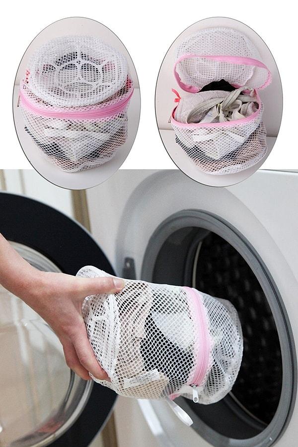 16. Çamaşırları korumak için çamaşır yıkama filesi...
