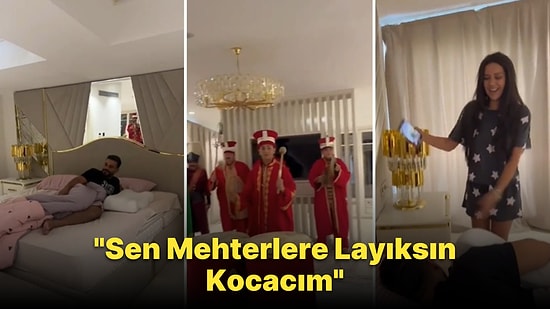 Kocasını Mehter Takımı ile Uyandıran Dilan Polat: Sen Mehterlere Layıksın Kocacım